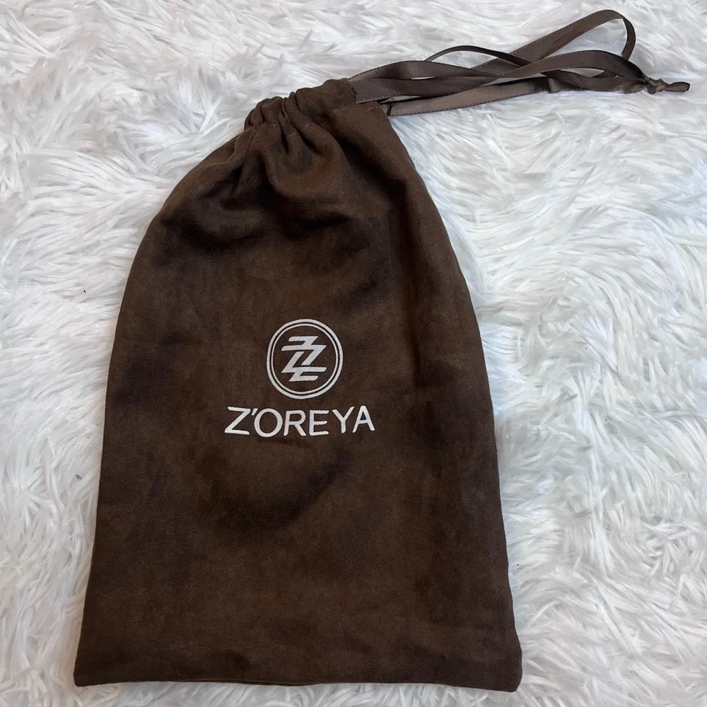 Z’OREYA Brown Drawstring Dust Bag Soft Makeup Brushes Small 7” x 10”